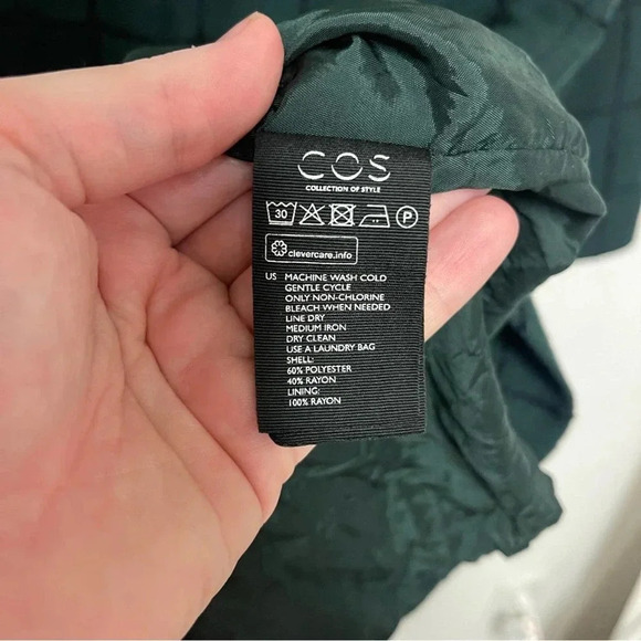 COS Windowpane Plaid Button Down Shirt Dress - Business Casual Knee Length - Picture 4 of 5